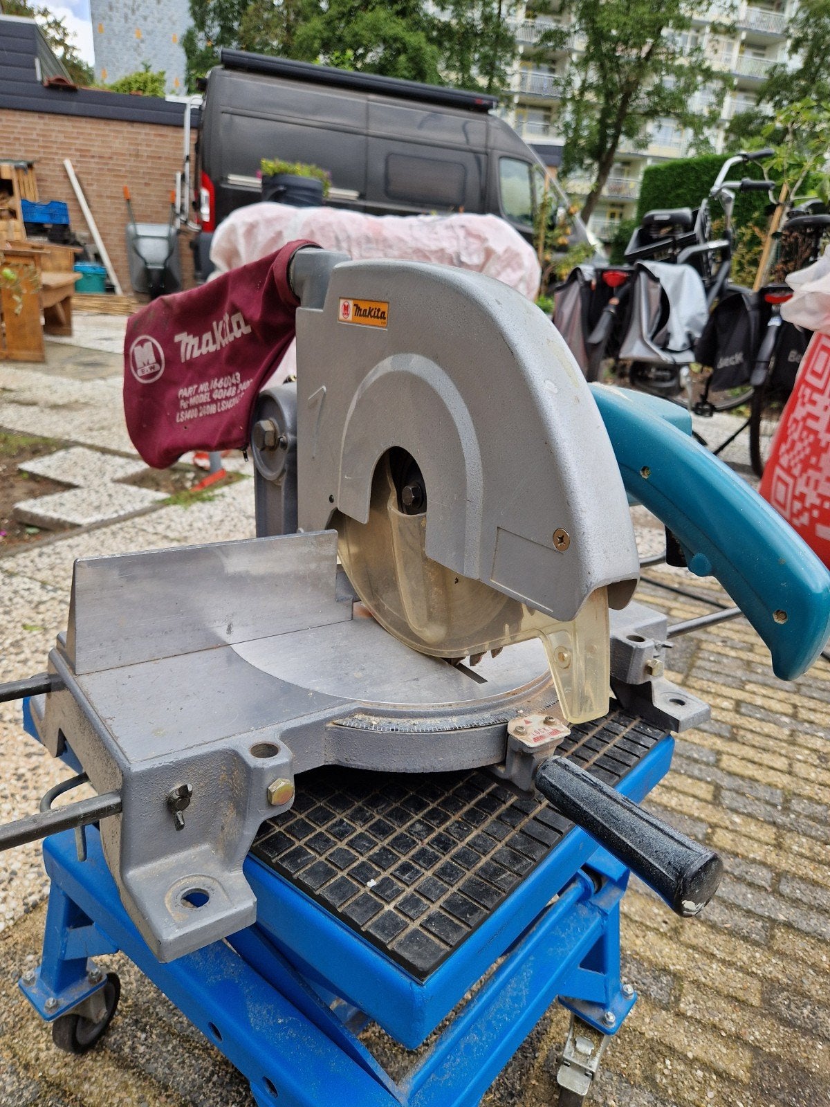Makita 255mm Afkortzaag 2400B - Gebruikt maar functioneel, Ophalen, Gebruikt, 70 mm of meer, Makita