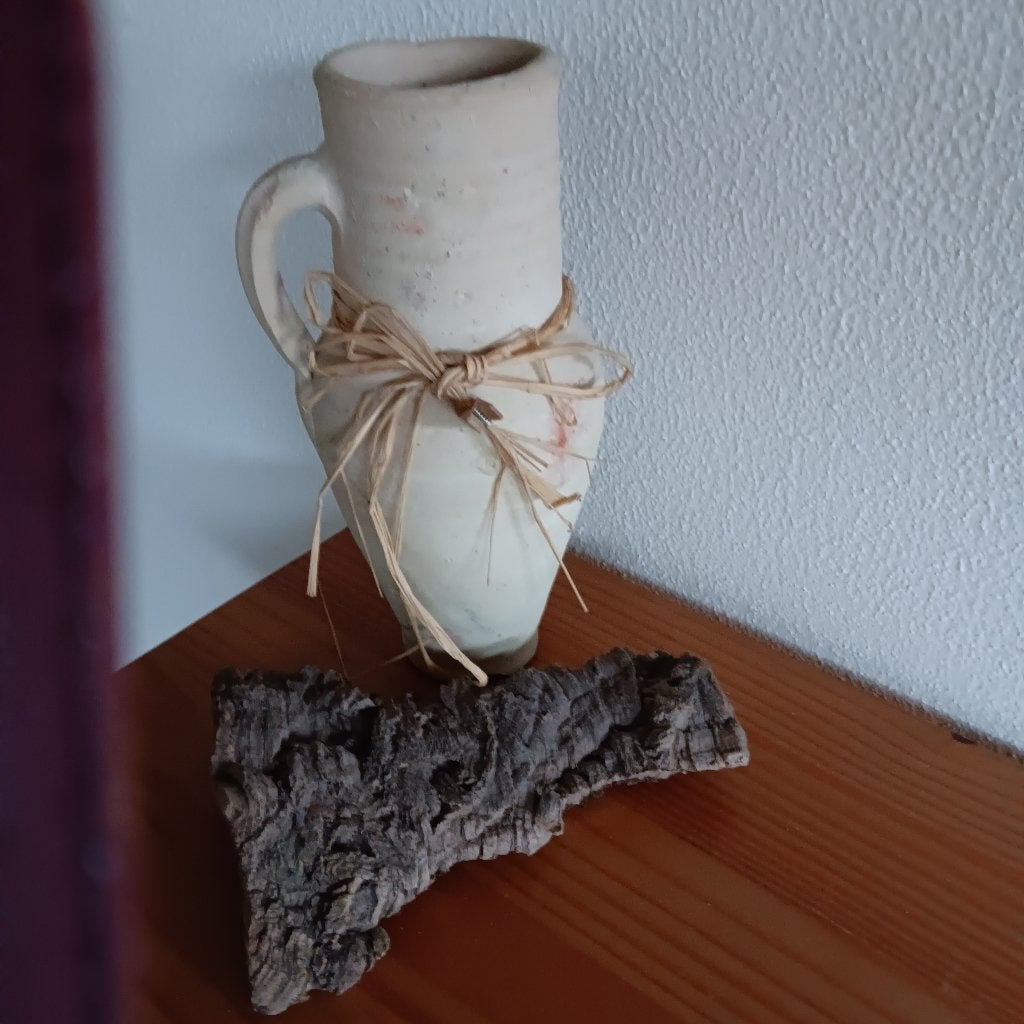 Decoratieve kruik met raffia strik, Ophalen of Verzenden