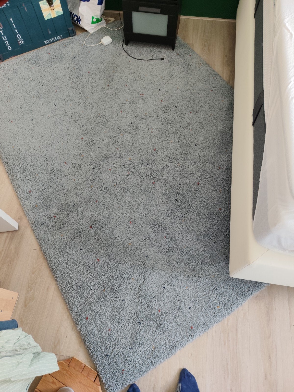 IKEA SPENTRUP Vloerkleed - Grijs, 160x230 cm, Huis en Inrichting, Stoffering | Tapijten en Kleden, Gebruikt, 150 tot 200 cm, 200 cm of meer