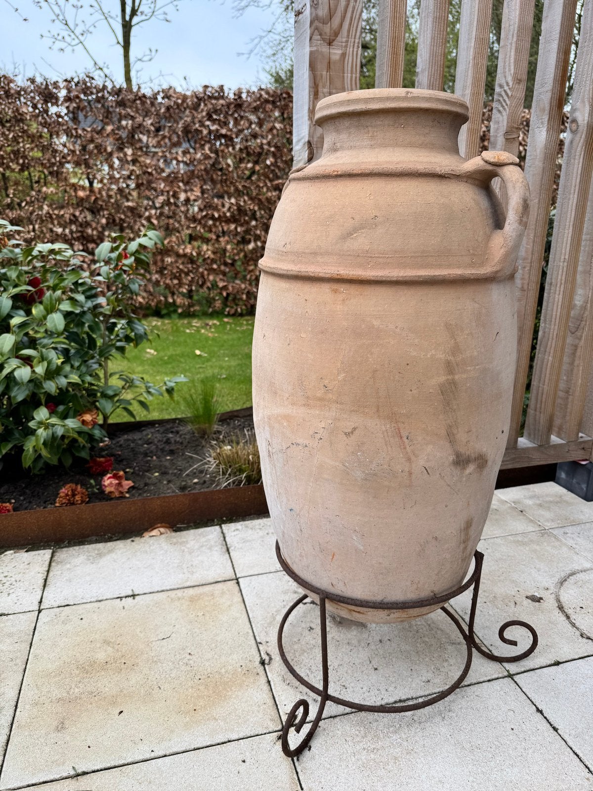 Mega Grote Terracotta tuinpot / tuinvaas / bloempot 85cm!, Tuin en Terras, Bloempotten, Rond, Zo goed als nieuw, Balkon, Terracotta