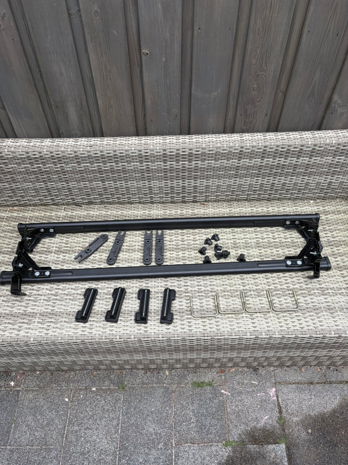 Stalen dakdragers, 2 keer gebruikt !, Auto diversen, Dakdragers, Ophalen, Zo goed als nieuw