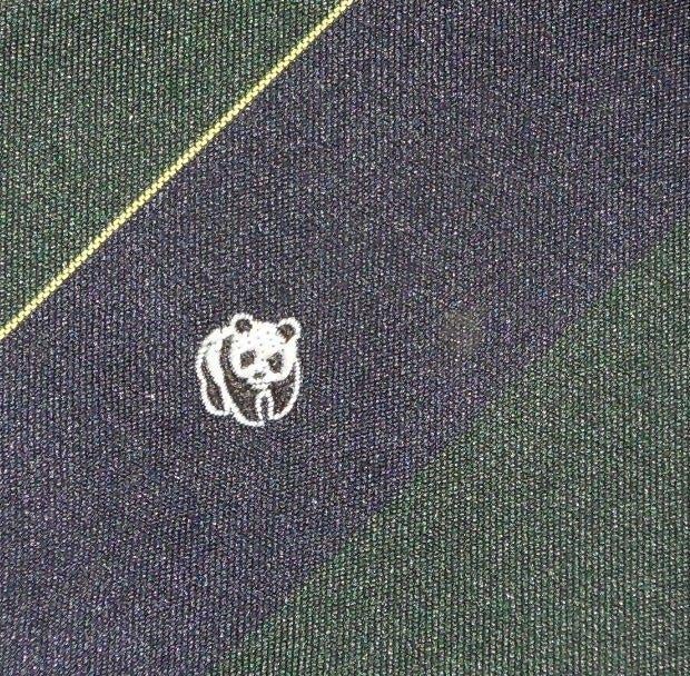 WNF Wereld Natuur Fonds Panda stropdas groen-blauw-geel, Ophalen of Verzenden, Nieuw, Gebruiksvoorwerp