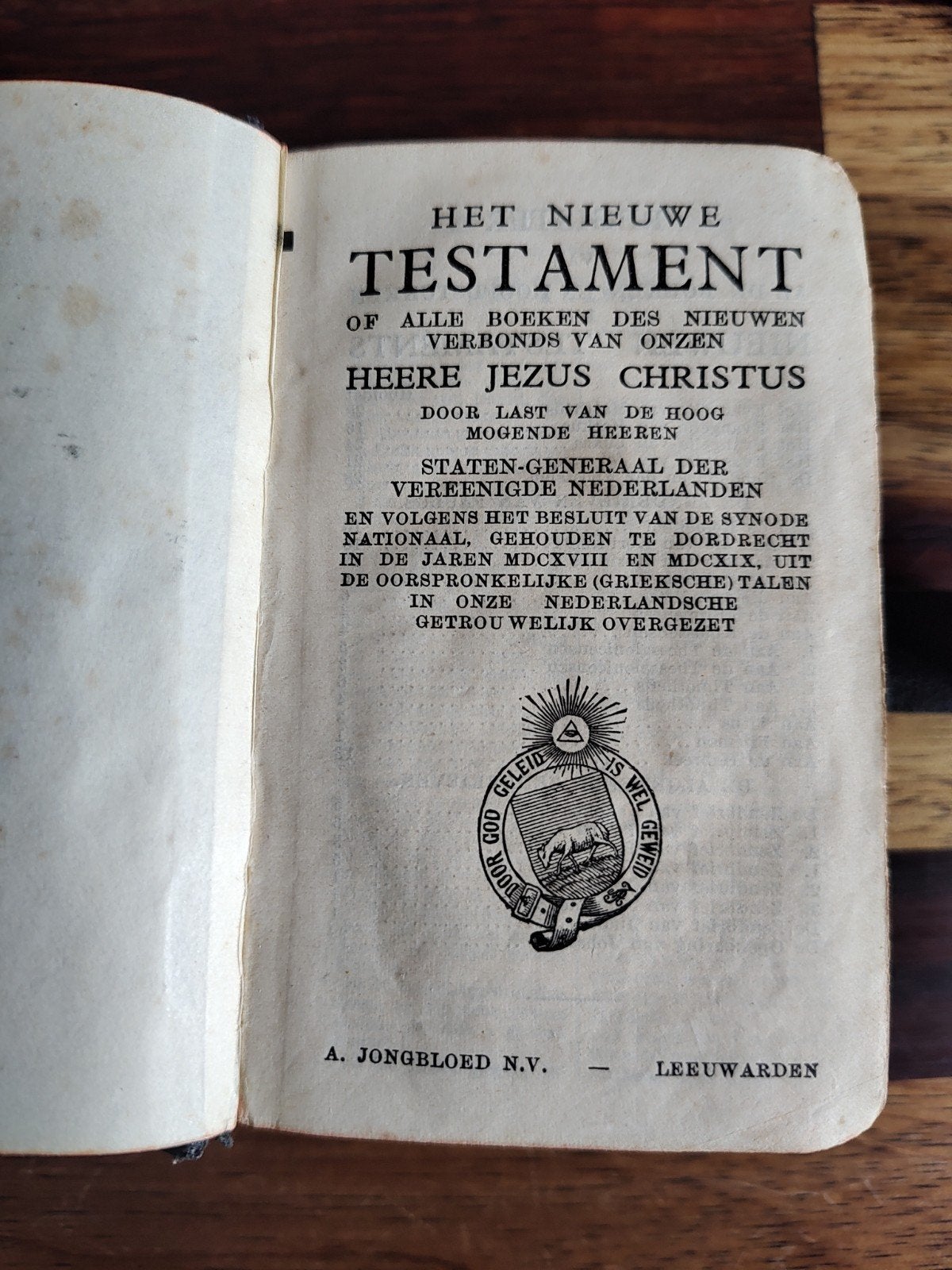Antieke Zakbijbel - Het Nieuwe Testament (A. Jongbloed N.V.), Antiek en Kunst, Ophalen of Verzenden, Staten-Generaal der Vereenigde Nederlanden