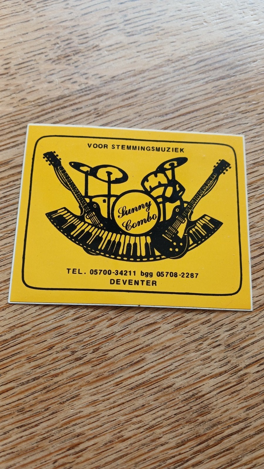 Sticker dans en amusementsorkest Sunny Combo, DEVENTER, Ophalen of Verzenden