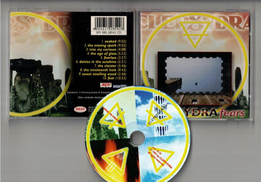 CLEPSYDRA CD Fears - prog rock, Ophalen of Verzenden, Zo goed als nieuw, Poprock