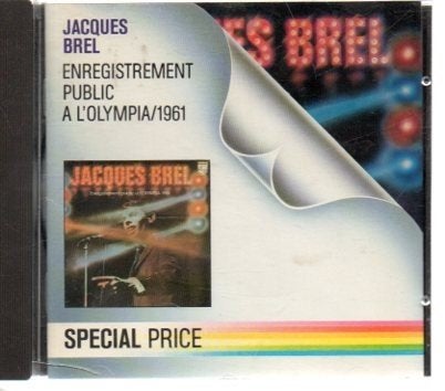Jacques Brel - Enregistrement Public à l'Olympia/1961 CD, Cd's en Dvd's, Cd's | Franstalig, Zo goed als nieuw, Chanson, Live-album