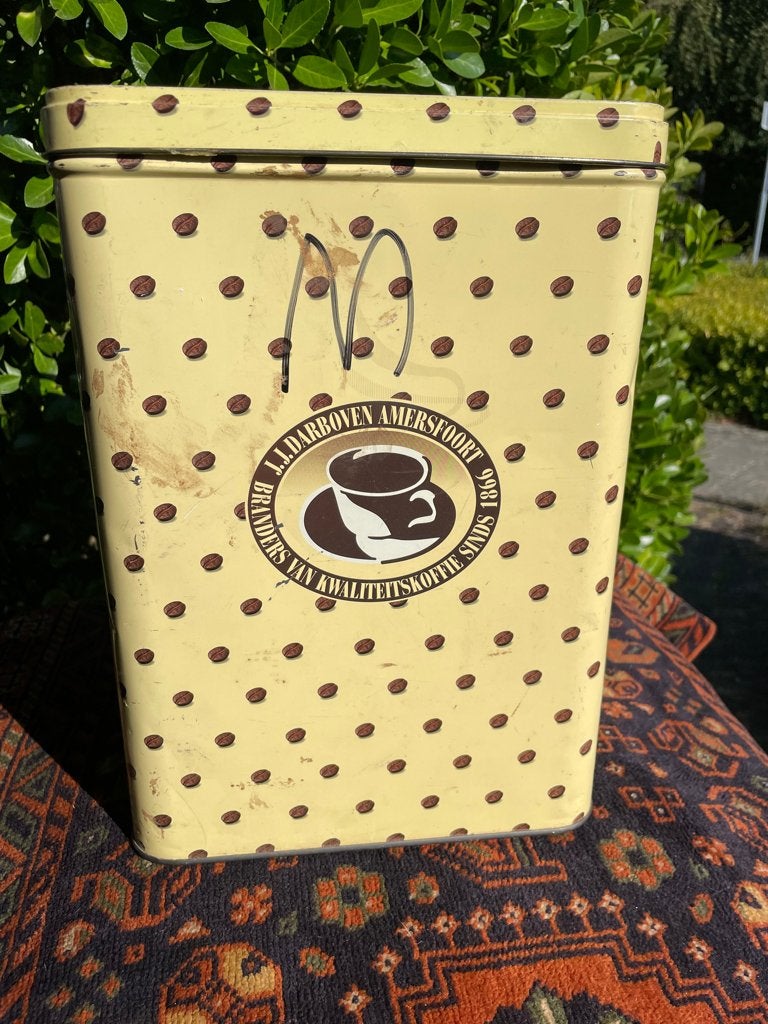 oud koffieblik van Idee Koffie, o.a. Mövenpick koffie., Verzamelen, Blikken, Ophalen of Verzenden, Gebruikt, Koffie