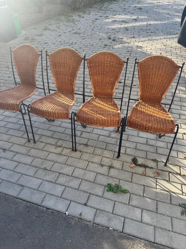 Eetkamerstoelen, Huis en Inrichting, Ophalen, Gebruikt, Bruin, Metaal
