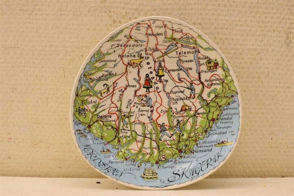 Norge porseleinen wandbord 46138, Ophalen of Verzenden, Gebruikt