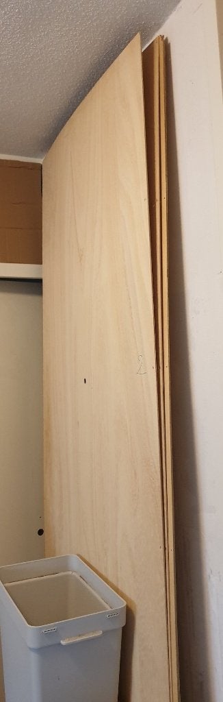 Lundia achterwand 228x80 blank gelakt, Ophalen