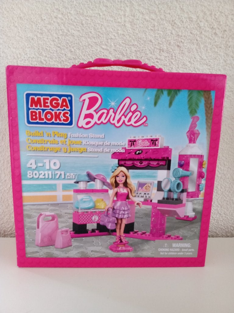 Barbie Mega Bloks Build 'n Play Fashion Stand (compleet), Ophalen of Verzenden, Zo goed als nieuw, Overige typen