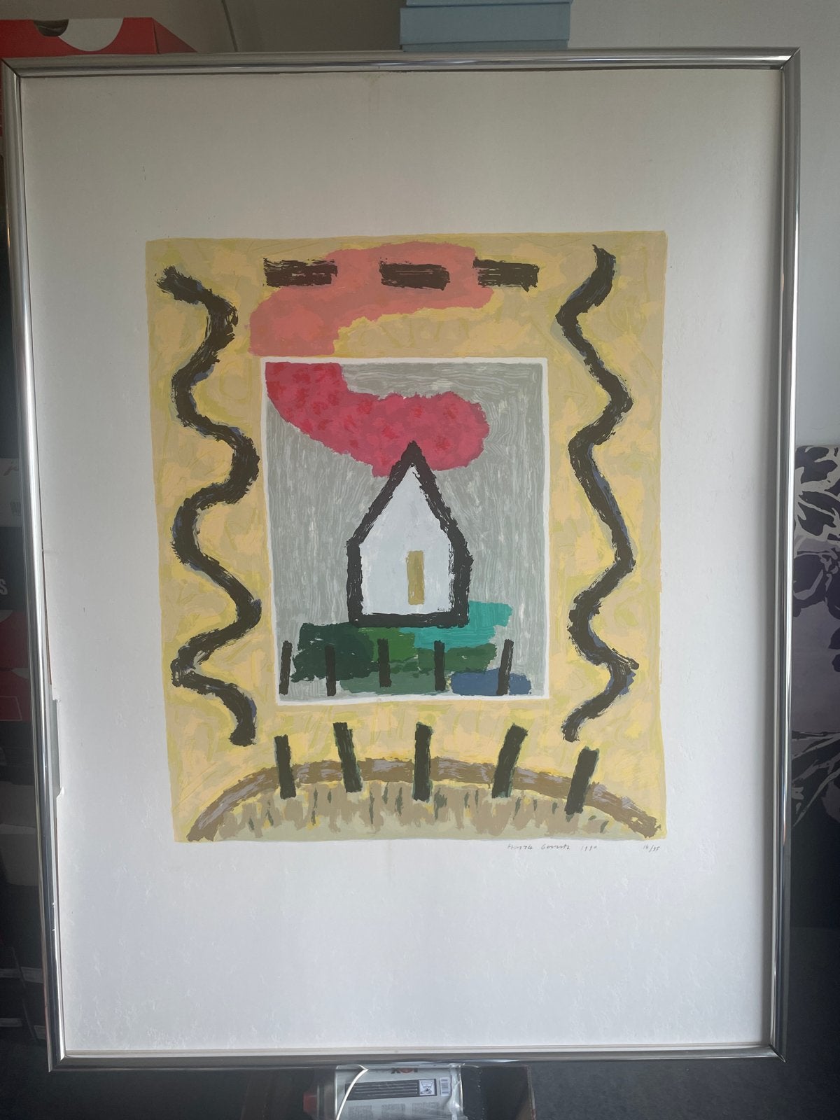 Uniek Kunstwerk 'Huisje' van Harrie Gerritz (1990), Antiek en Kunst, Ophalen of Verzenden