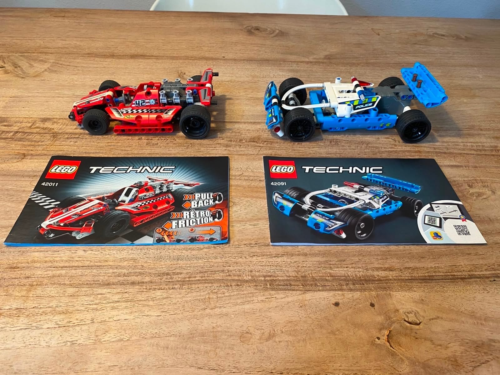 Lego Technic Race Auto (42011) & Politie Auto (42091), Ophalen of Verzenden, Gebruikt, Lego