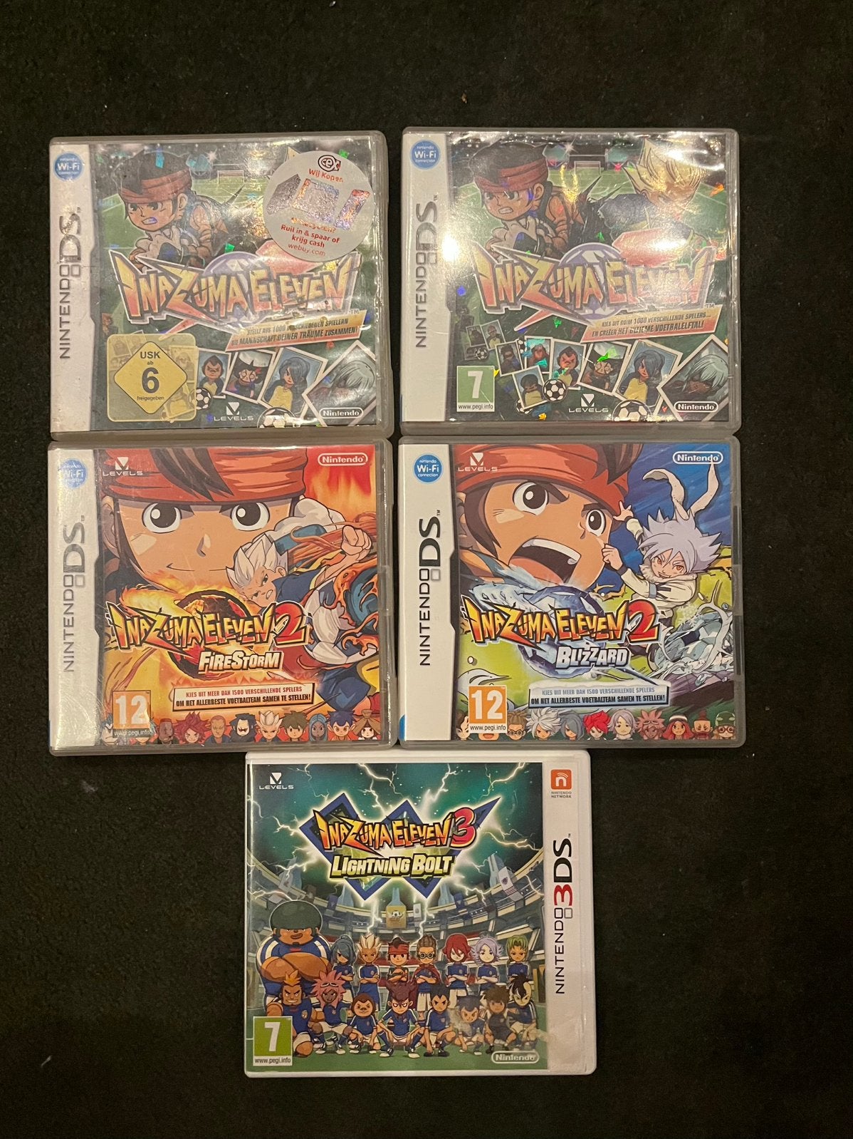 Inazuma Eleven DS Spellen, 1 speler, Ophalen of Verzenden, Zo goed als nieuw, Vanaf 3 jaar