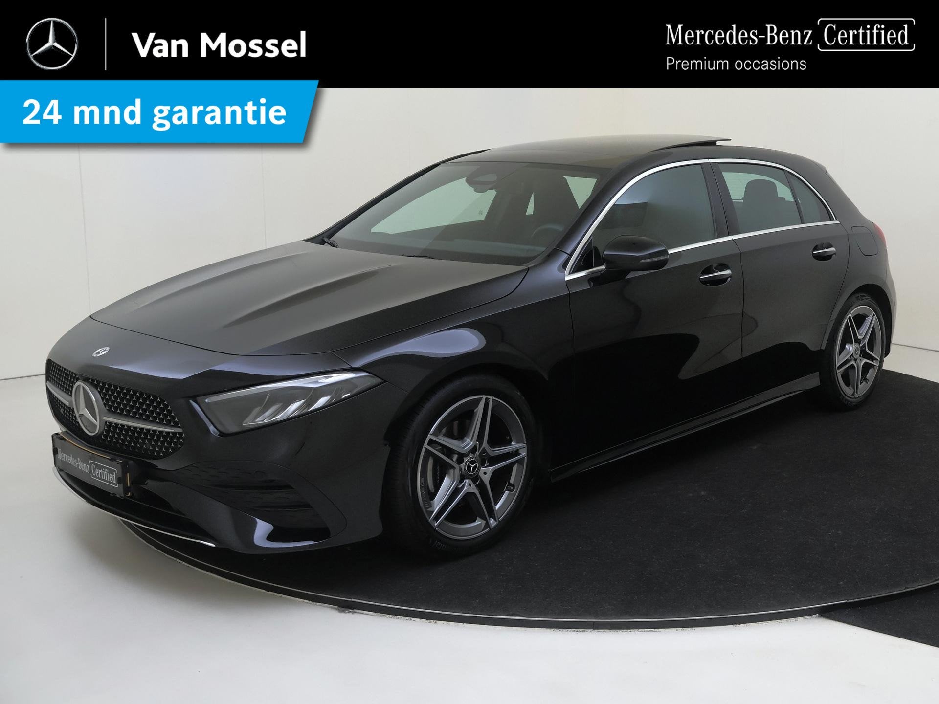Mercedes-Benz A-klasse 180 AMG Line / Panoramadak/ Sfeerverl, Auto's, 136 pk, Gebruikt, 4 cilinders, Zwart