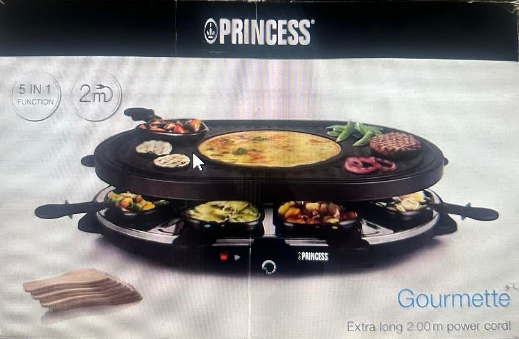 Princess gourmetstel, Witgoed en Apparatuur, Gourmetstellen, Ophalen of Verzenden, Zo goed als nieuw, 4 t/m 7 personen