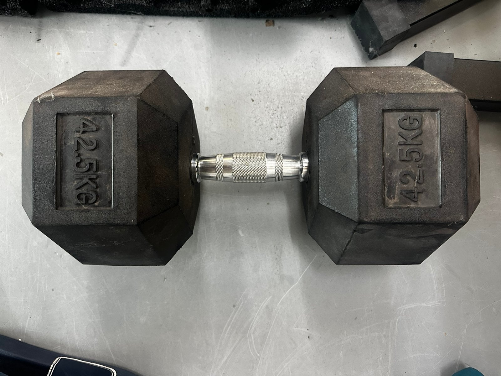 Hex dumbell 42,5kg set, Ophalen, Zo goed als nieuw, Dumbbell