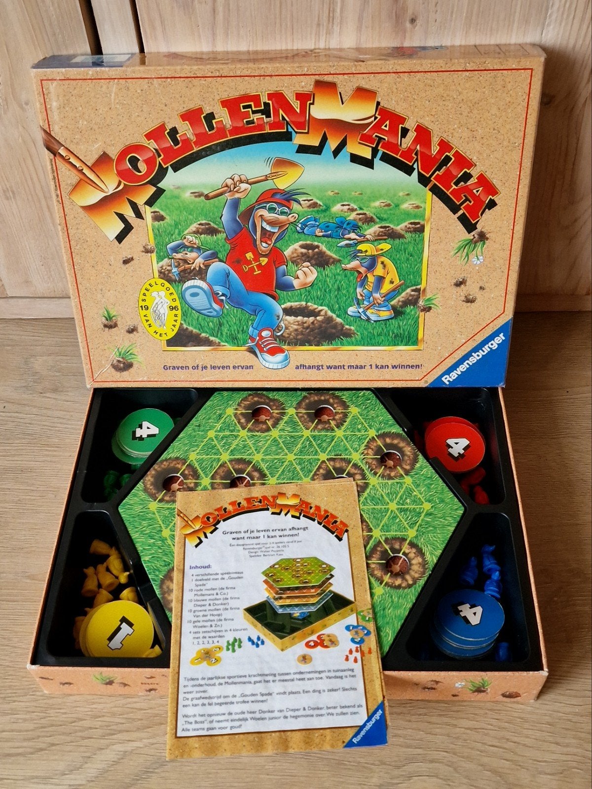Mollenmania Bordspel Ravensburger - Compleet en Netjes, Hobby en Vrije tijd, Een of twee spelers, Ophalen of Verzenden, Gebruikt