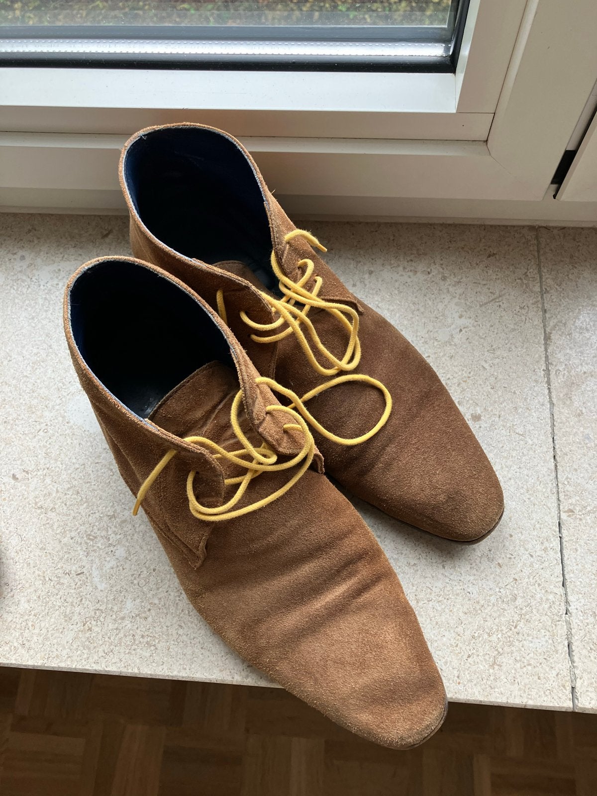 Greve herenschoenen suède - Maat 7, Kleding | Heren, Ophalen of Verzenden, Gedragen, Bruin, Veterschoenen