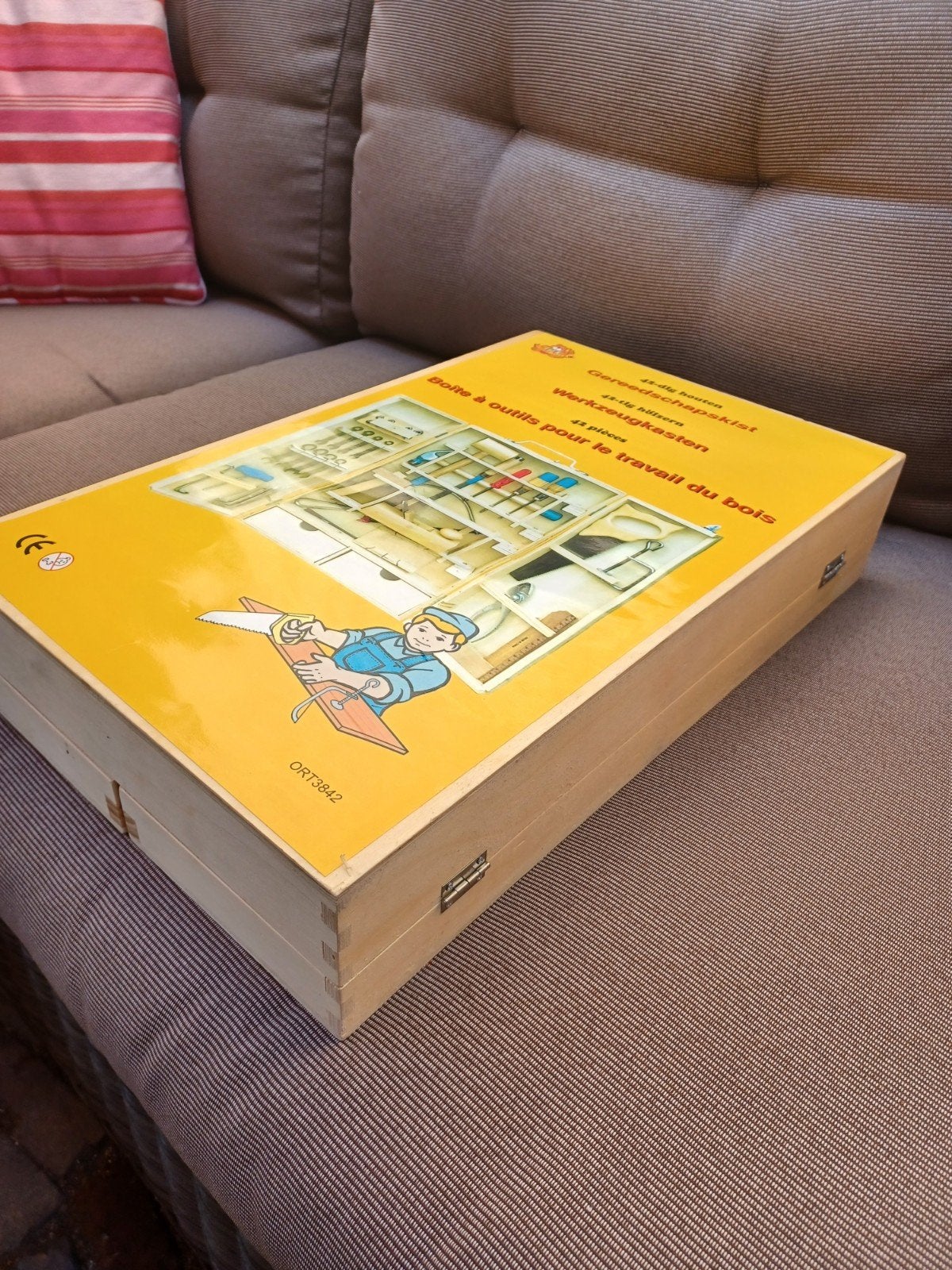 Houten gereedschapskist voor kinderen - compleet, Kinderen en Baby's, Speelgoed | Educatief en Creatief, Ophalen of Verzenden