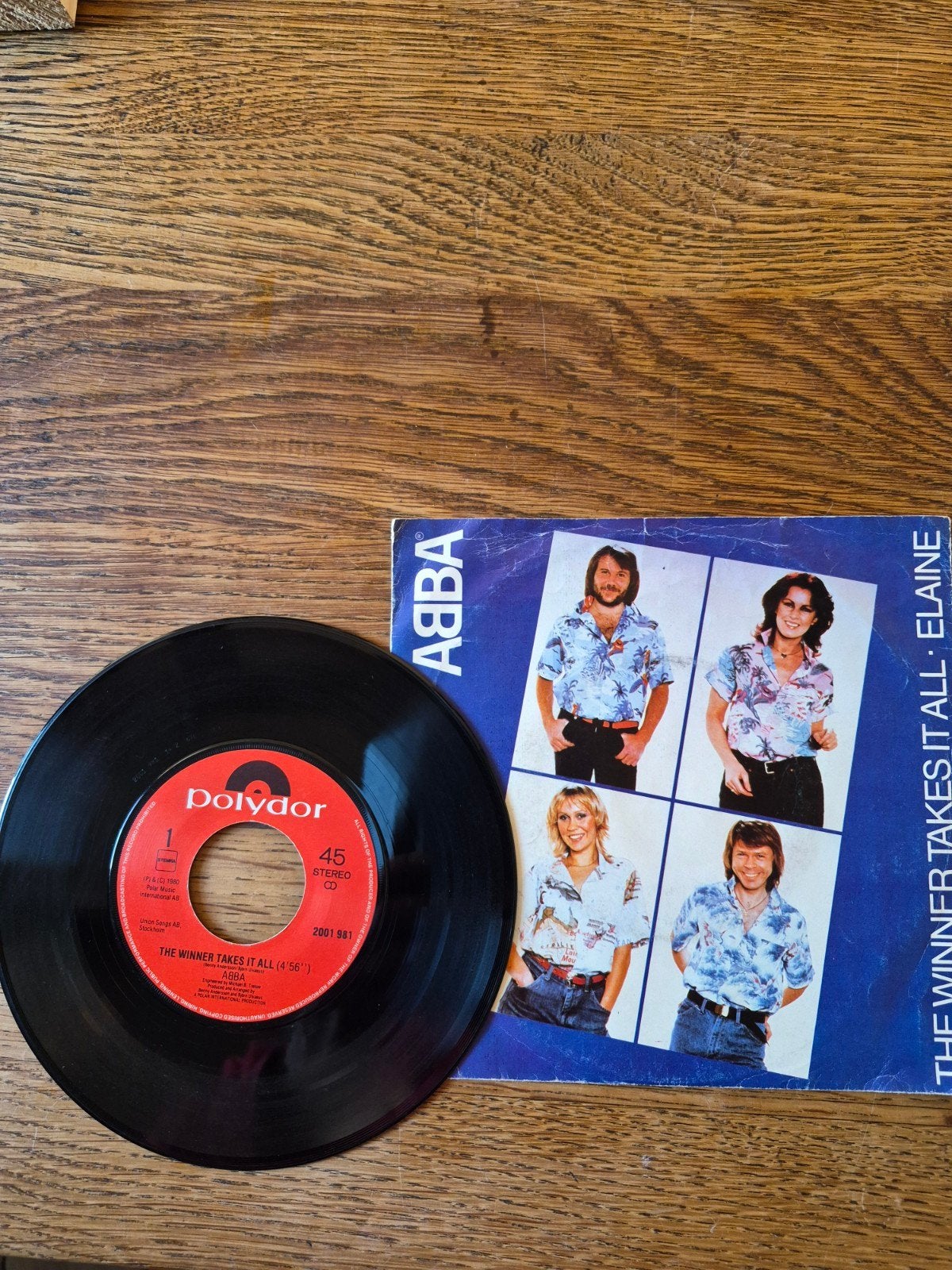 ABBA - The Winner Takes It All / Elaine (Single), Gebruikt, Fotohoes, 7 inch, Ophalen of Verzenden