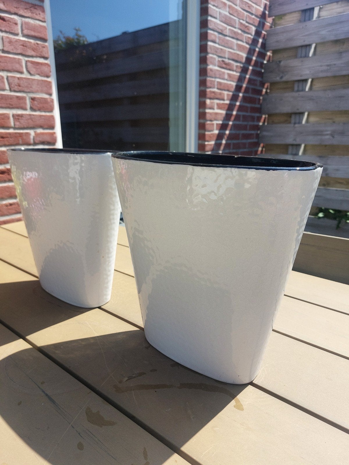 Potten wit/zwart, Ophalen, Zo goed als nieuw, Wit