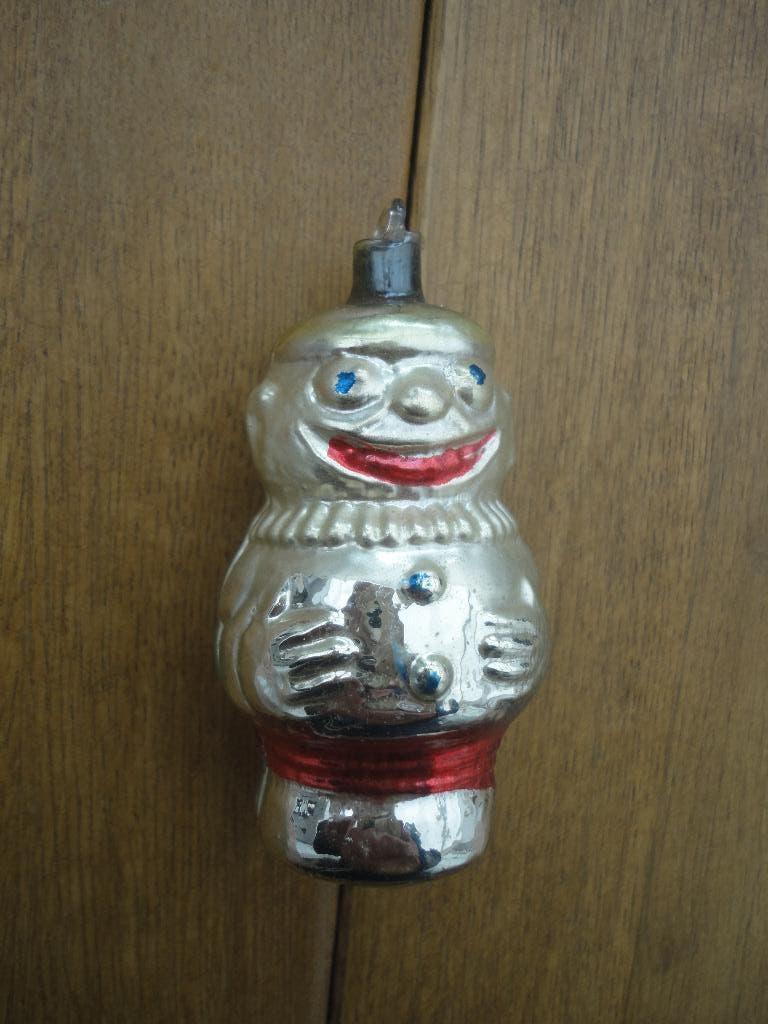 Mooie oude glazen Ajeko kerstbal model lachende robot, Diversen, Ophalen of Verzenden, Gebruikt