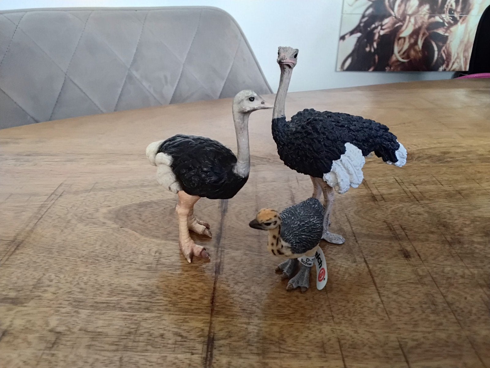 Schleich Struisvogelfamilie, Ophalen of Verzenden, Zo goed als nieuw, Paard, Beeldje of Figuurtje