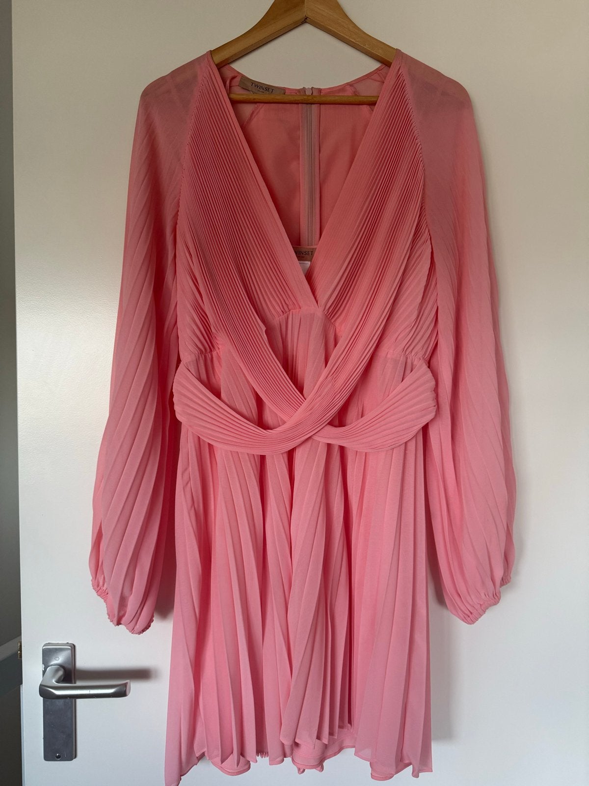 Twinset Milano Roze Mini Jurk - Maat L, Maat 42/44 (L), Ophalen of Verzenden, Roze, Gedragen