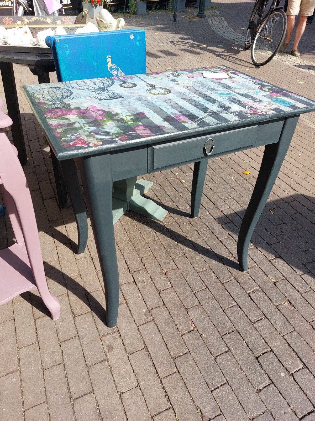 Uniek Decoupage Bureau - Ophalen Baarn Centrum, Overige typen, Gebruikt, Vintage, Ophalen of Verzenden