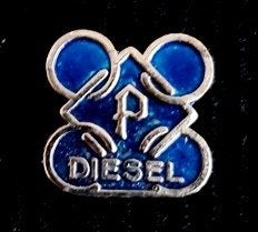 Perkins Diesel speld- blauw gelakt, Verzenden, Nieuw, Transport, Speldje of Pin