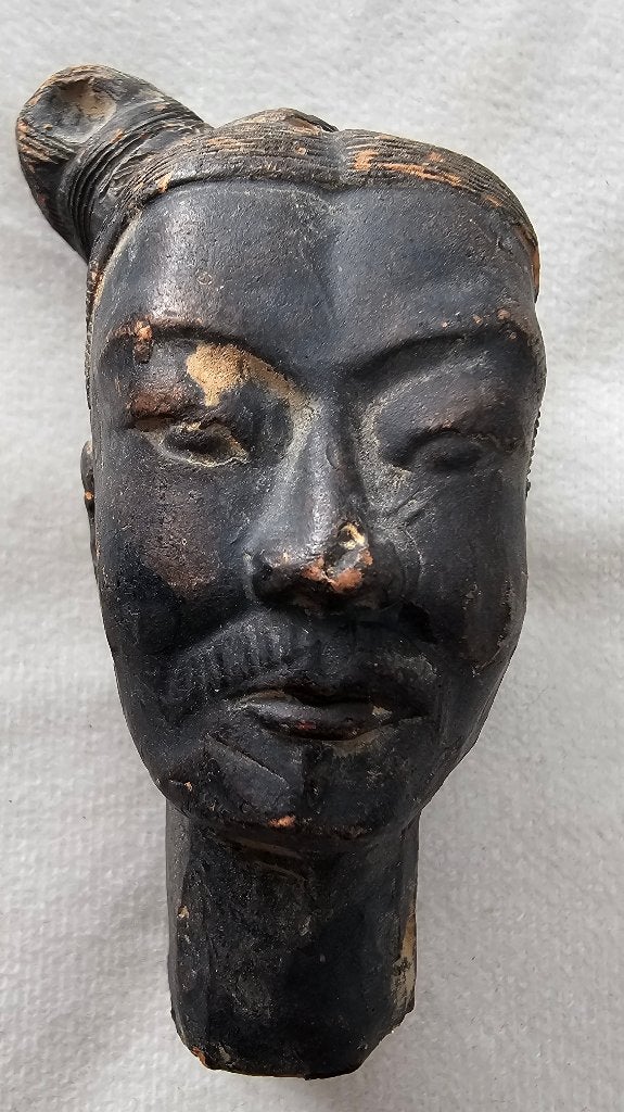 chinese krijger terracotta standbeeld hoofd oud!!, Verzenden, Overige materialen, Beeld