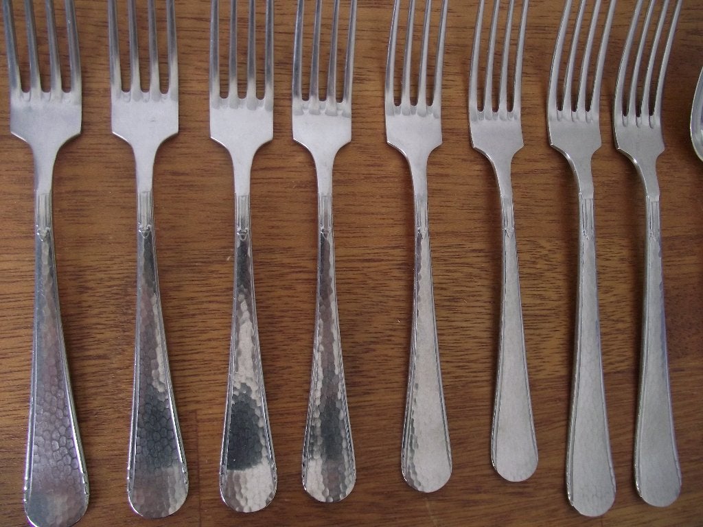 4 Gero zilmeta 294 hamerslag Franse lelie bestek 1936-1960, Antiek en Kunst, Antiek | Bestek, Ophalen of Verzenden