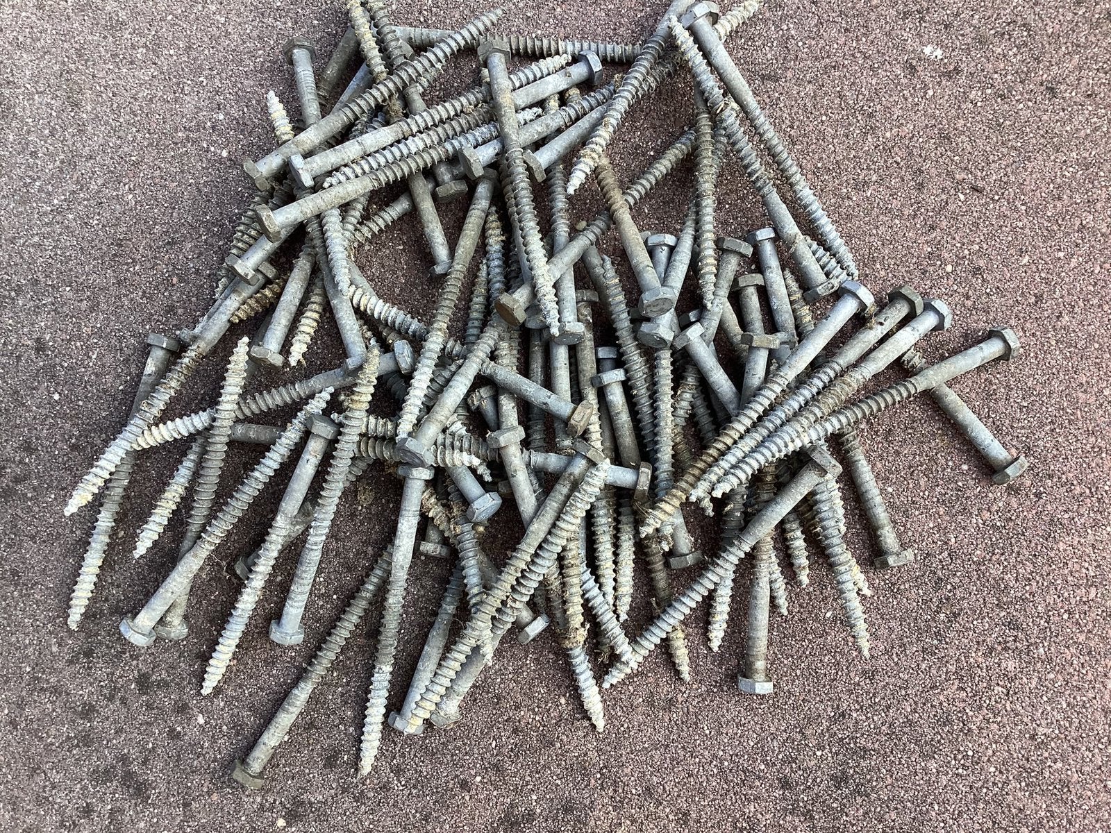 Houtdraadbouten, thermisch verzinkt, 12 cm lang, schroeven, Tuin en Terras, Ophalen