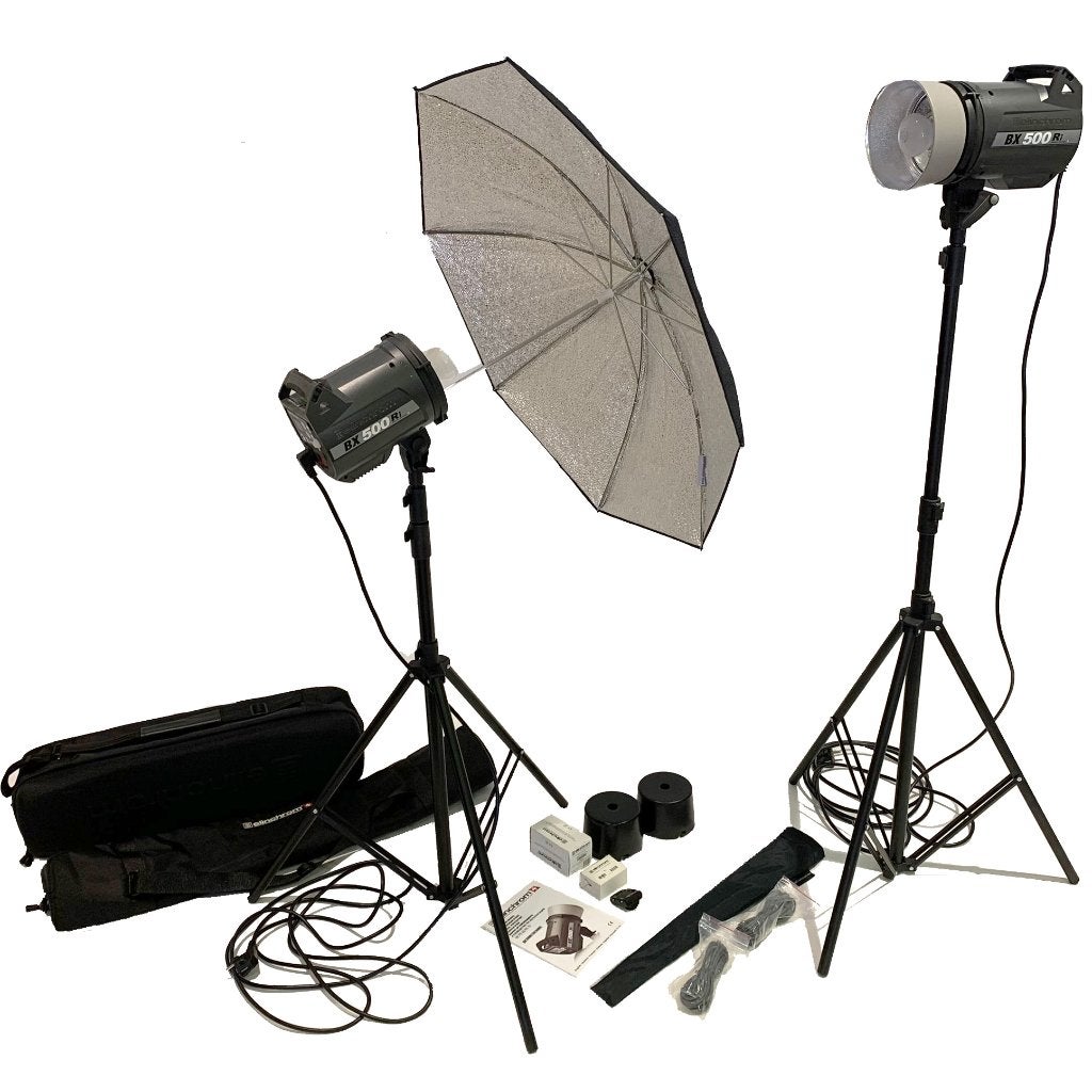 Elinchrom To Go BX-Ri 500/500 FLITSSET set flitslampen, Lamp of Flitsset, Gebruikt, Falcon Eyes, Ophalen of Verzenden