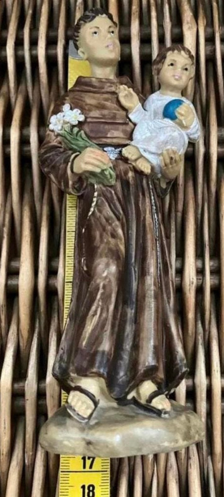 Heilige Antonius van Padua ,klein mooi beeldje van Polyresin, Ophalen of Verzenden