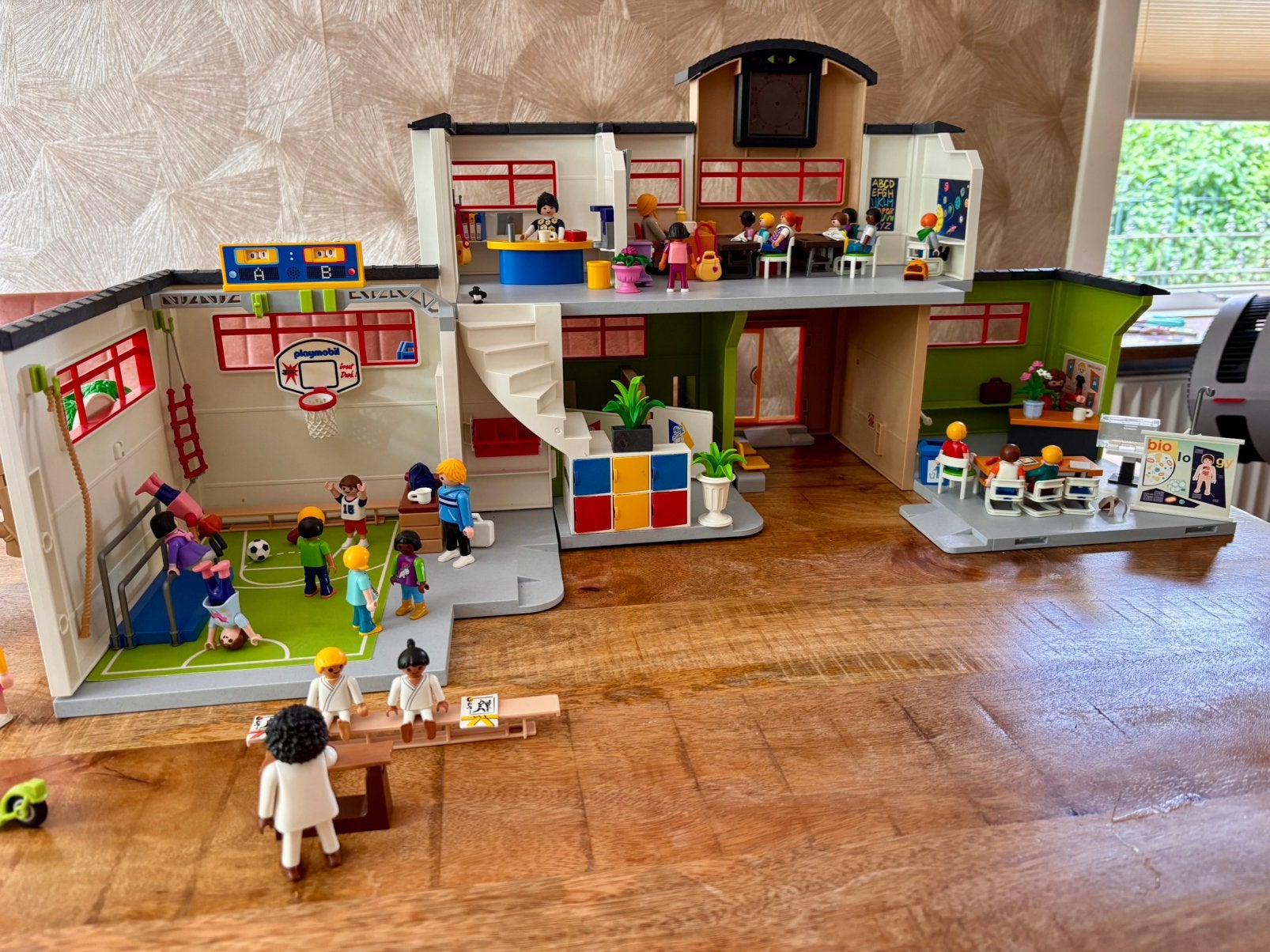 Prachtige complete Playmobil City Life School + Gymzaal, Kinderen en Baby's, Speelgoed | Playmobil, Ophalen, Gebouw, Complete set