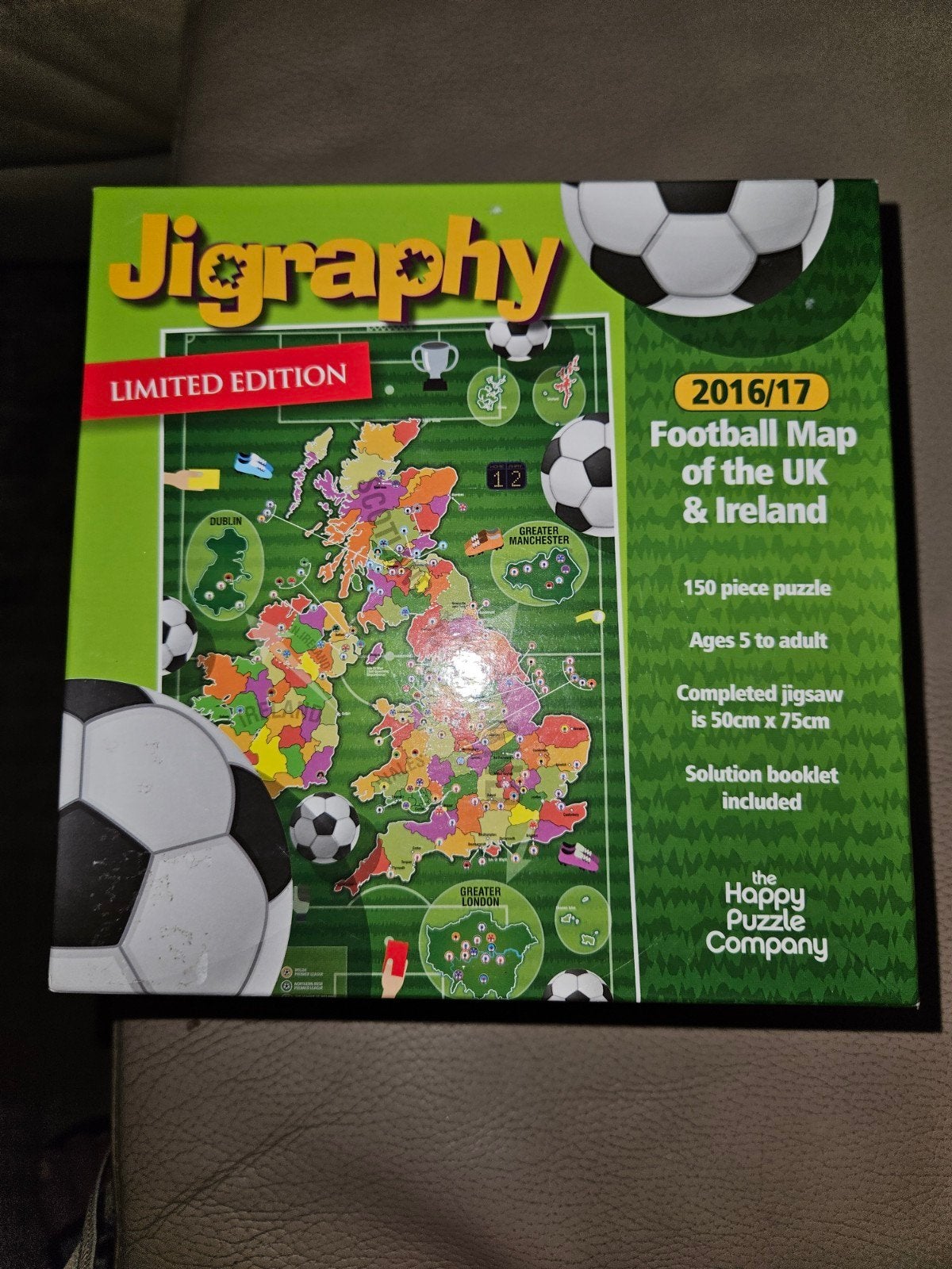 Jigraphy Voetbalkaart UK & Ierland 2016/17 - Limited Edition, Ophalen of Verzenden