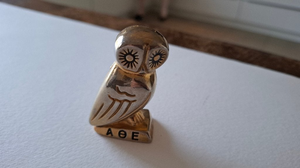 Uil 24 Kt gold plated, Antiek en Kunst, Ophalen of Verzenden