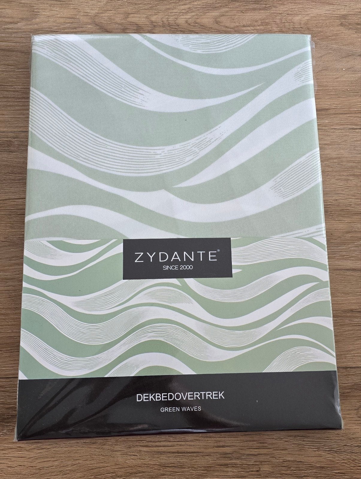 Zydante Dekbedovertrek Green Waves - Eenpersoons, Huis en Inrichting, Eenpersoons, Dekbedovertrek, Nieuw, Ophalen of Verzenden