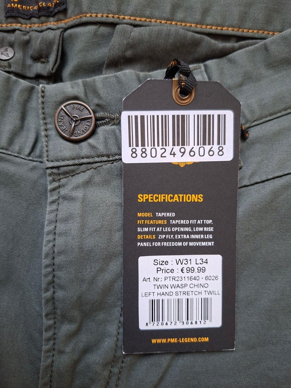 PME LEGEND Twin Wasp chino W31 L34, Overige kleuren, Nieuw, W32 (confectie 46) of kleiner, Ophalen of Verzenden