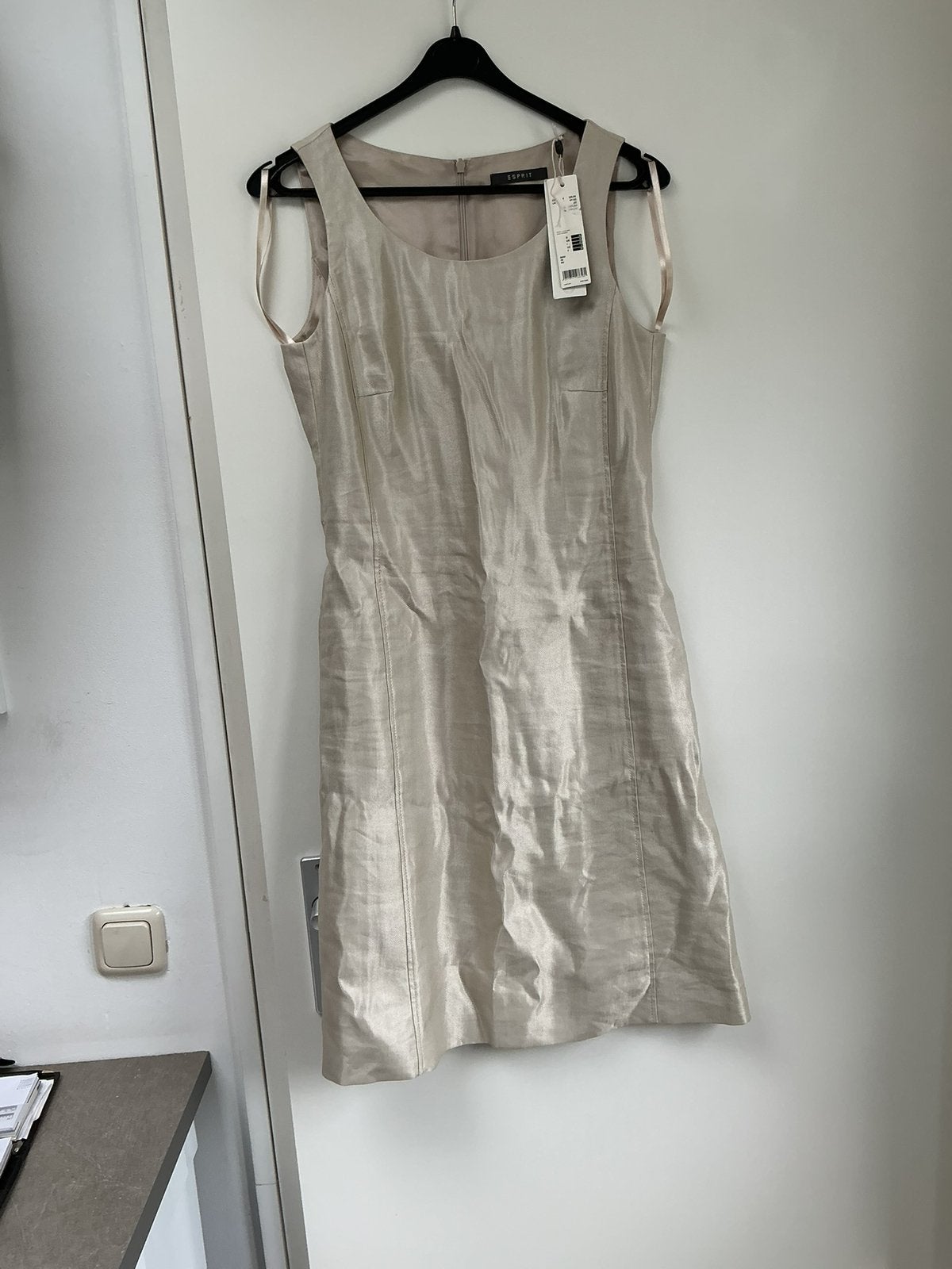Esprit linnen jurk, Beige, Nieuw, Ophalen of Verzenden, Maat 36 (S)