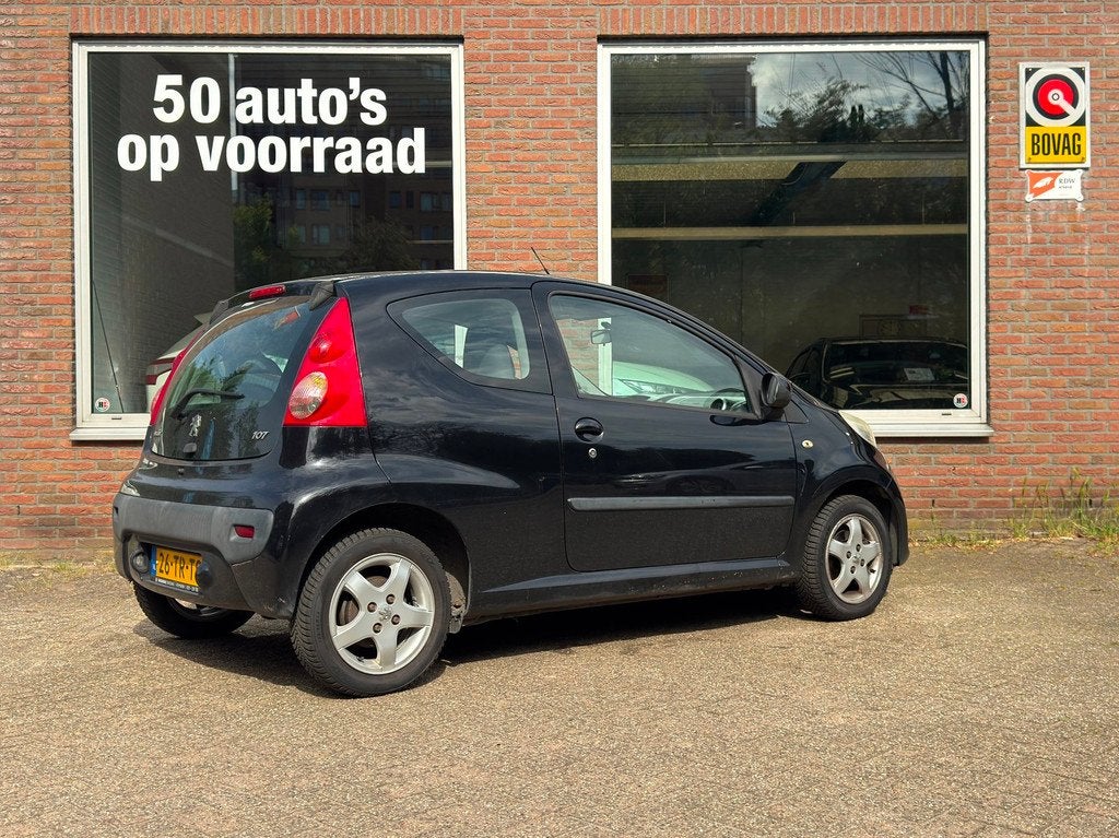 Peugeot 107 1.0-12V XS | Airco | Automaat | Elektrische rame, Auto's, Peugeot, Stof, Gebruikt, Zwart, Origineel Nederlands