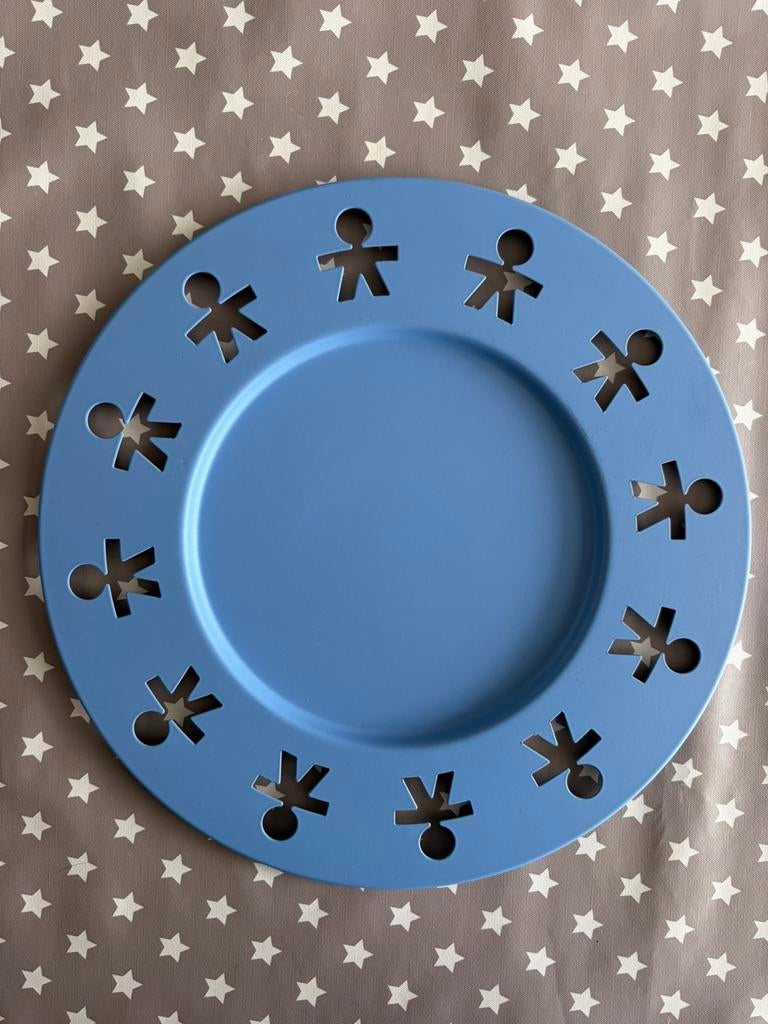 Alessi onderbord/serveerschaal blauw, als nieuw!, Overige materialen, Ophalen of Verzenden, Overige stijlen, Schaal of Schalen