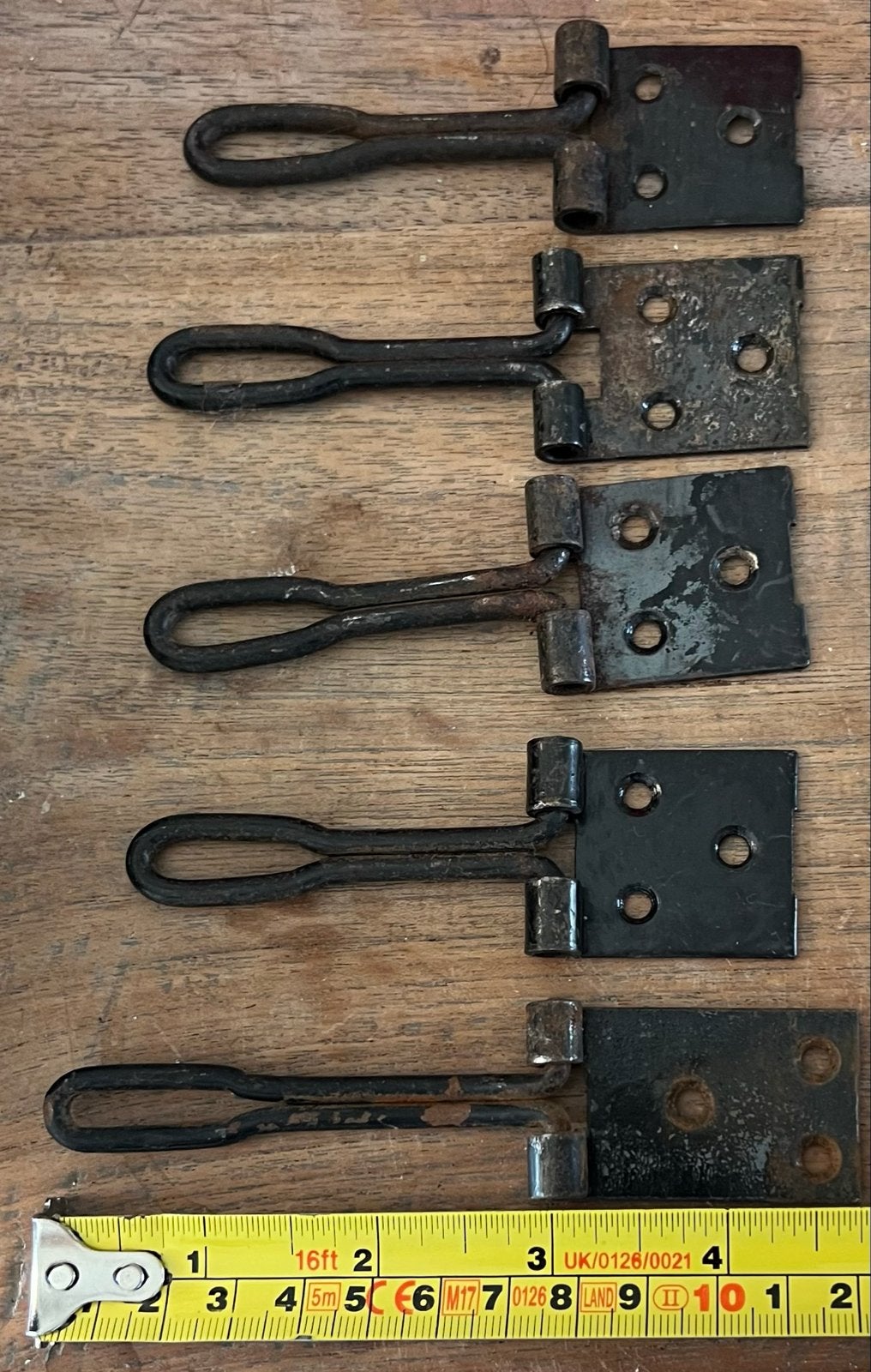 Set van 5 Schuiven/Grendels - Zwart IJzer, Ophalen of Verzenden, Gebruikt, IJzer, Schuif of Grendel