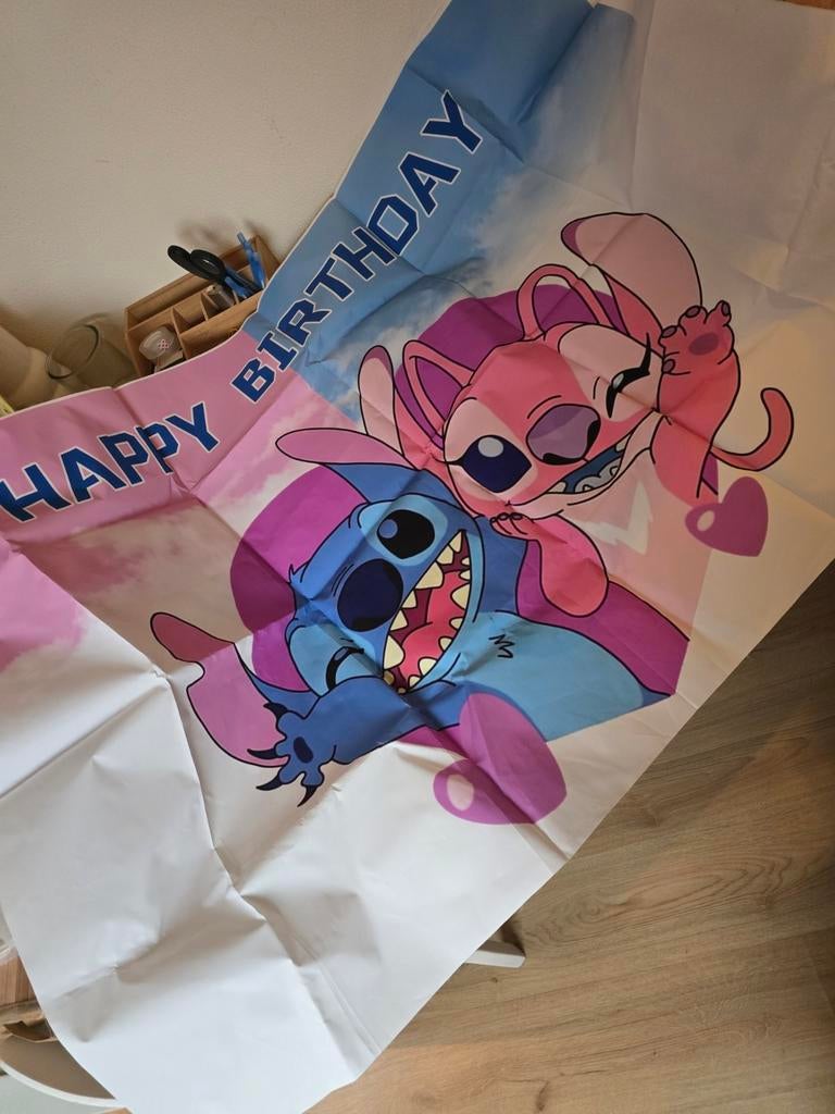 Stitch spandoek nieuw, Ophalen of Verzenden, Nieuw, Versiering, Verjaardag