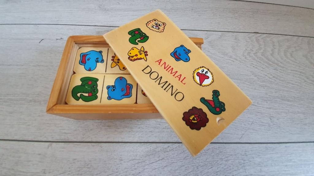 Houten Animal Domino spel, Vijf spelers of meer, Ophalen of Verzenden, Nieuw