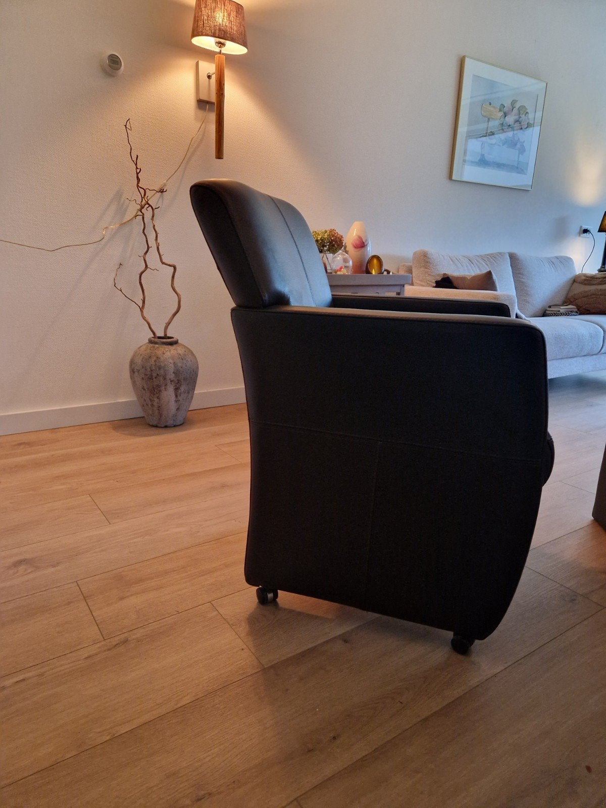 6 Montis  leren eetkamerstoelen te koop, Ophalen, Bruin, Leer, Zo goed als nieuw