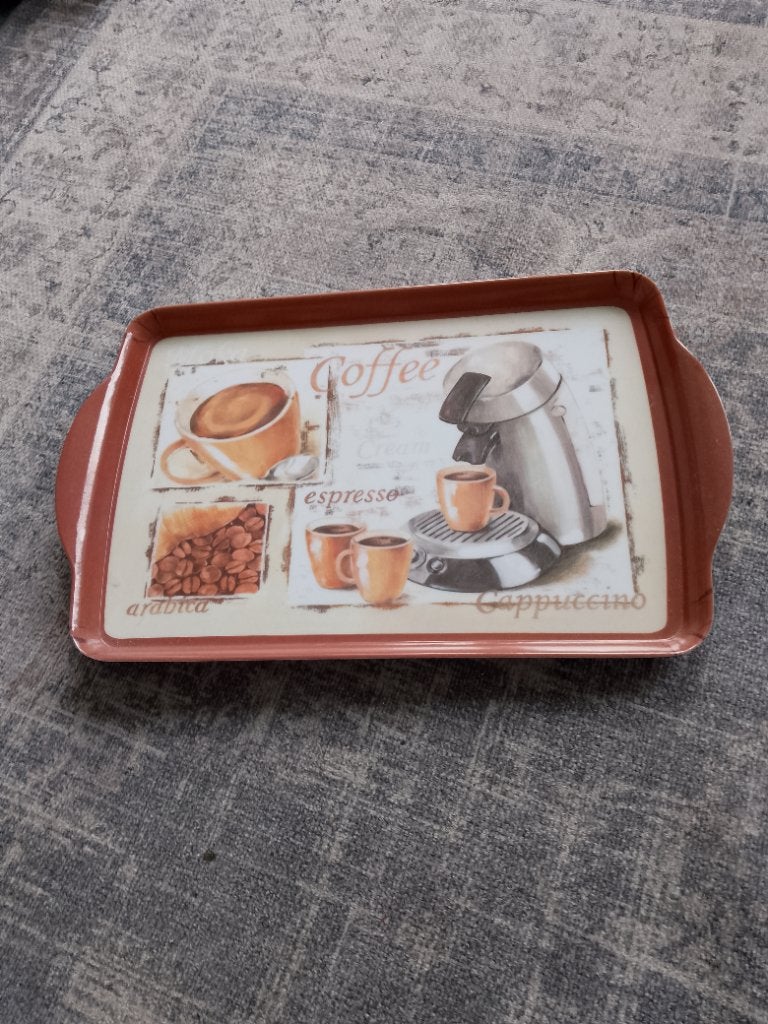Koffie dienblad 31 x 21 cm, 2 €, Ophalen, Gebruikt, Rechthoekig, Serveerplateau