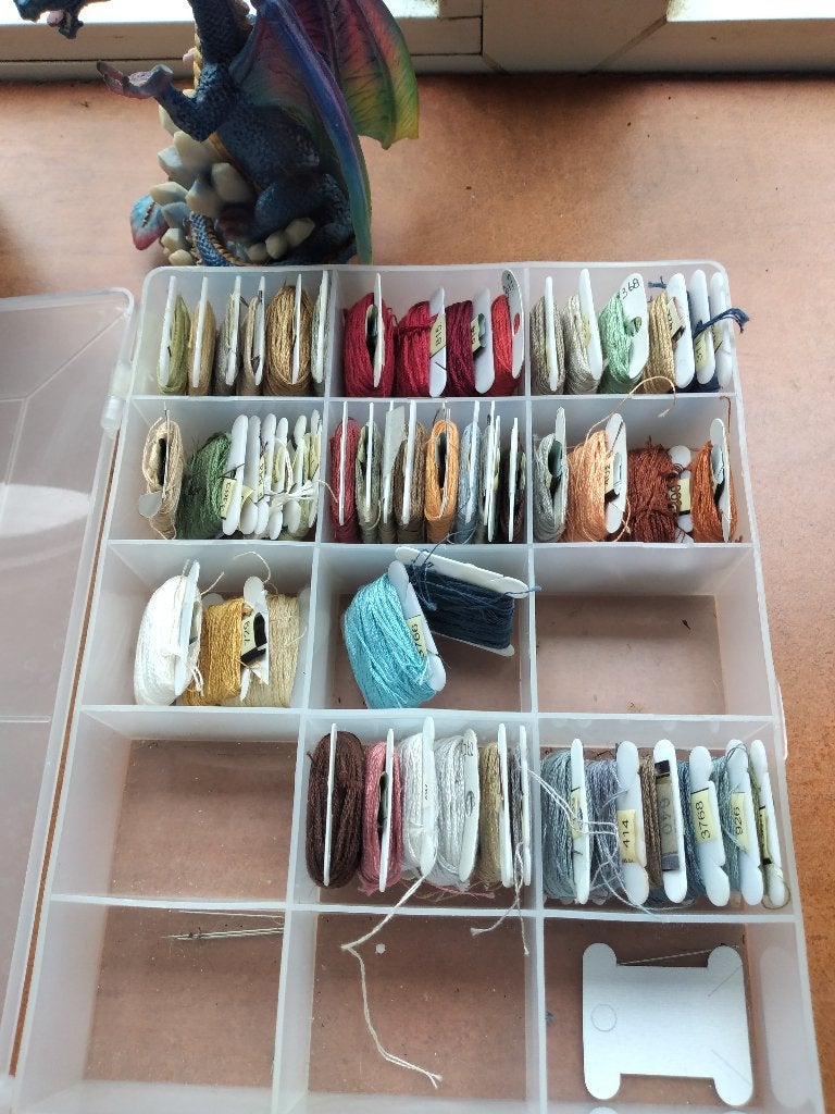 borduurgaren in doos, Ophalen of Verzenden, Zo goed als nieuw, Handborduren, Borduurgaren of Zijde